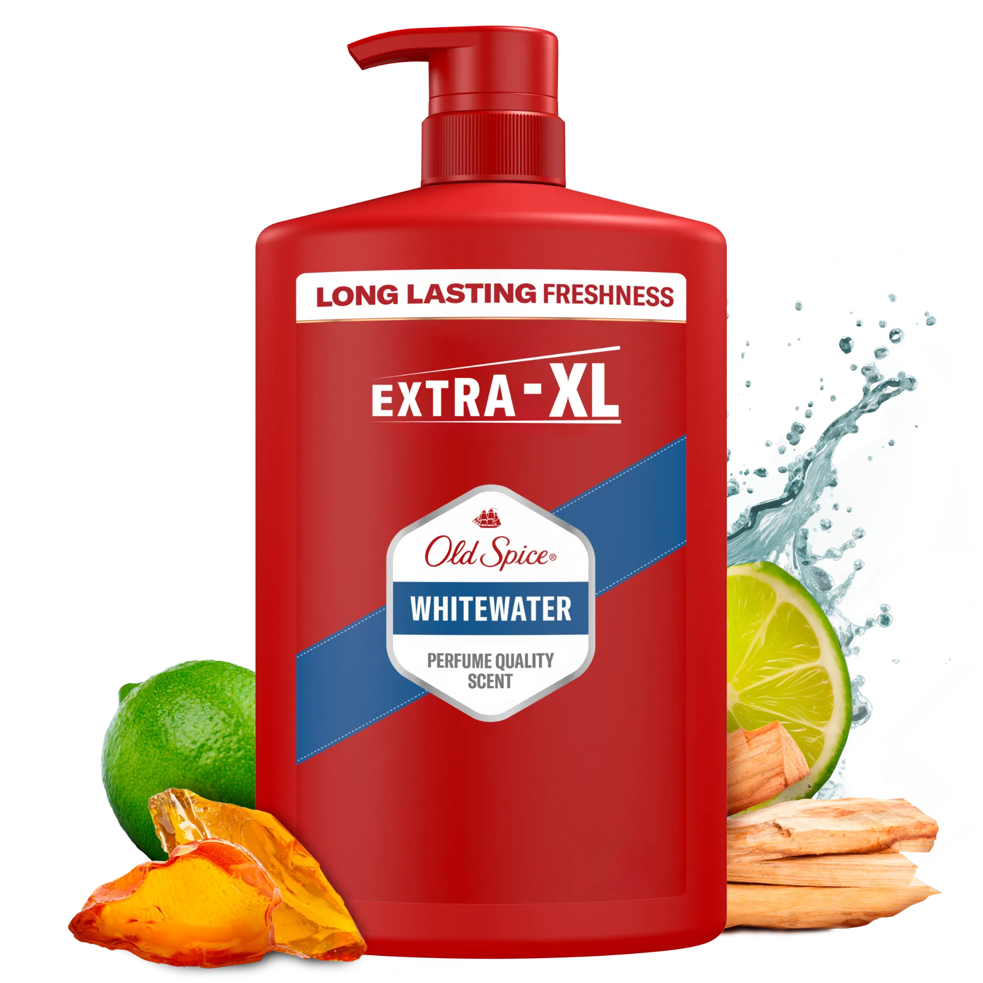 Old Spice Whitewater Tusfürdő És Sampon Férfiaknak 1000ml,3az1-ben,Hosszan Tartó Frissesség