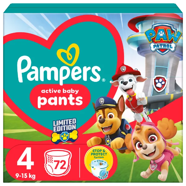 Pampers Pants Paw Patrol Kiadás, Méret: 4, 72 db Pelenka, 9kg - 15kg termékhez kapcsolódó kép