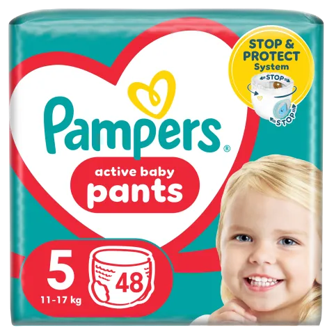 Pampers Pants Bugyipelenka, Méret: 5, 48 db pelenka, 12kg-17kg termékhez kapcsolódó kép