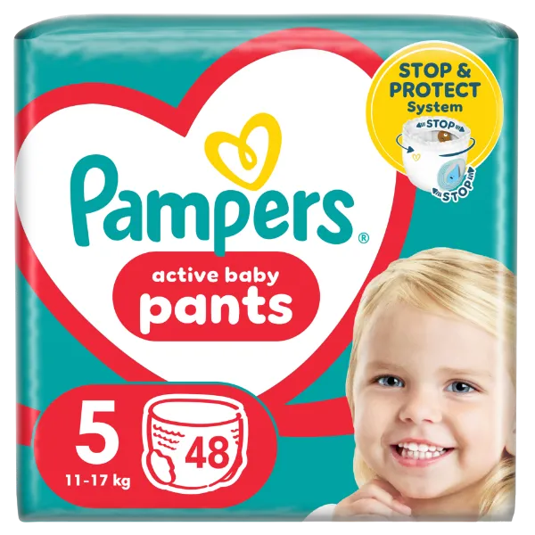 Pampers Pants Bugyipelenka, Méret: 5, 48 db pelenka, 12kg-17kg termékhez kapcsolódó kép
