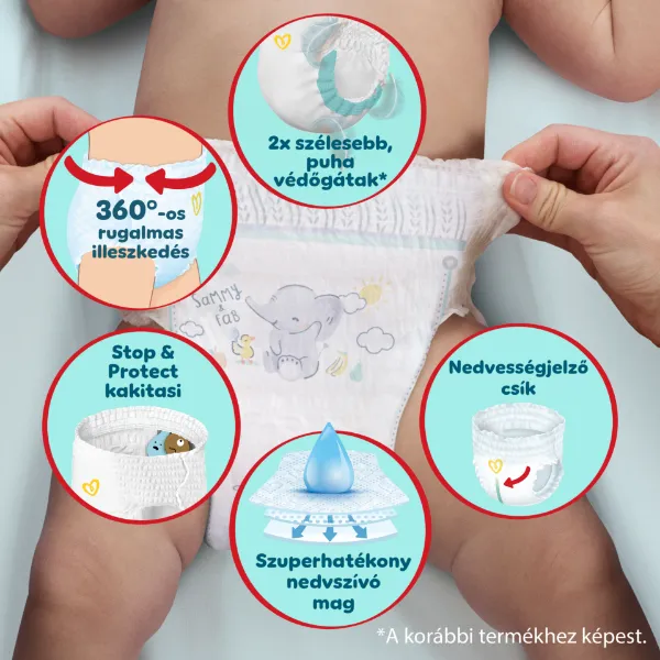 Pampers Premium Care Bugyipelenka, Méret: 5, 34 db Bugyipelenka, 12kg - 17kg termékhez kapcsolódó kép