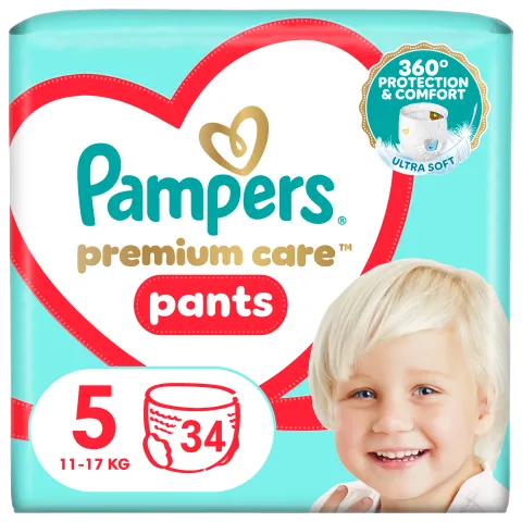 Pampers Premium Care Bugyipelenka, Méret: 5, 34 db Bugyipelenka, 12kg - 17kg termékhez kapcsolódó kép