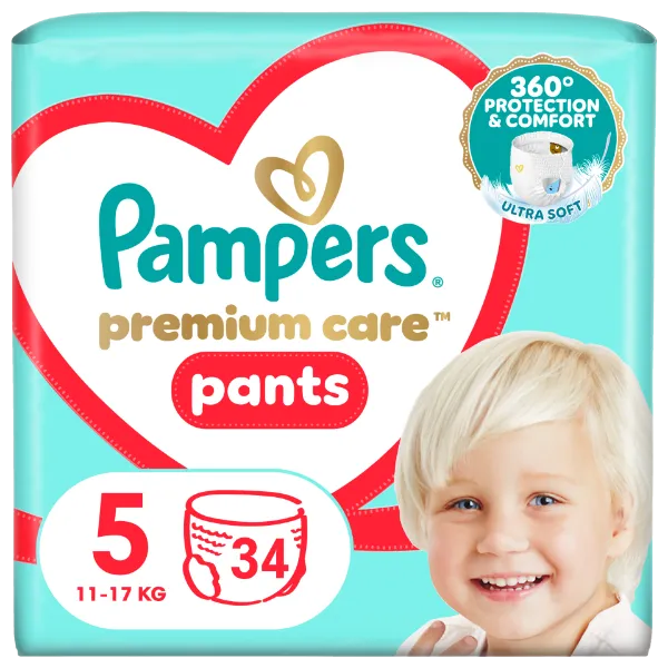 Pampers Premium Care Bugyipelenka, Méret: 5, 34 db Bugyipelenka, 12kg - 17kg termékhez kapcsolódó kép