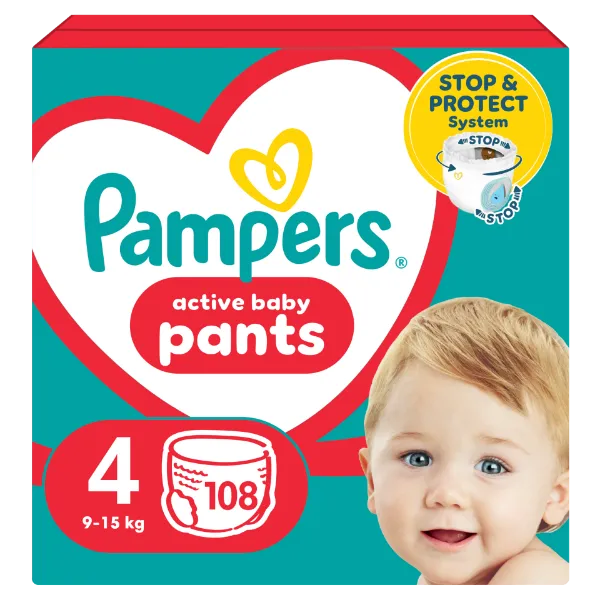 Pampers  Bugyipelenka, Méret: 4, 108 db Pelenka, 9kg - 15kg termékhez kapcsolódó kép