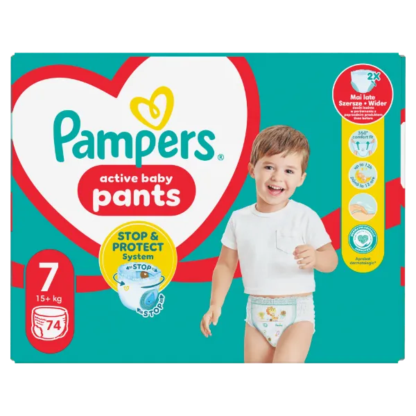 Pampers  Bugyipelenka, Méret: 7, 74 db Pelenka, 17kg+ termékhez kapcsolódó kép