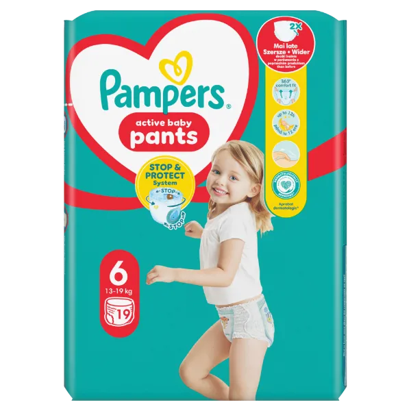 Pampers Pants Bugyipelenka, Méret: 6, 19 db pelenka, 14kg-19kg termékhez kapcsolódó kép