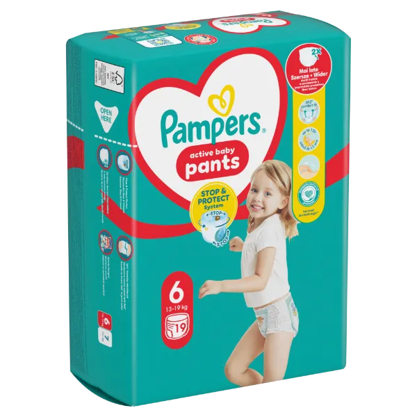 Pampers Pants Bugyipelenka, Méret: 6, 19 db pelenka, 14kg-19kg termékhez kapcsolódó kép
