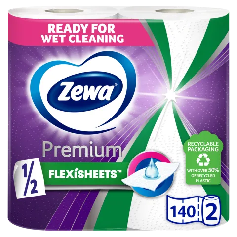 Zewa Premium háztartási papírtörlő 2 rétegű 2 tekercs termékhez kapcsolódó kép