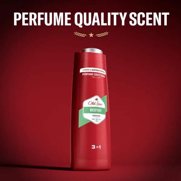 Old Spice Restart Tusfürdő És Sampon Férfiaknak 400 ml, 3az1-ben, Hosszan Tartó Frissesség termékhez kapcsolódó kép