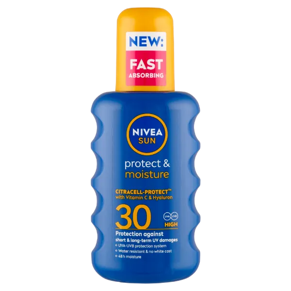 NIVEA SUN Protect & Moisture spray FF30 200 ml termékhez kapcsolódó kép