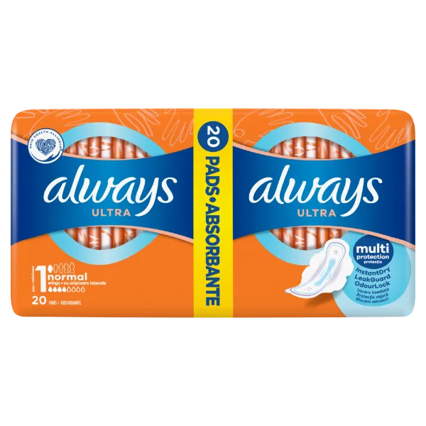 Always Ultra Normal (S1) Szárnyas Egészségügyi Betét, 20 Db termékhez kapcsolódó kép