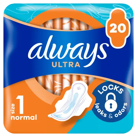 Always Ultra Normal (S1) Szárnyas Egészségügyi Betét, 20 Db termékhez kapcsolódó kép