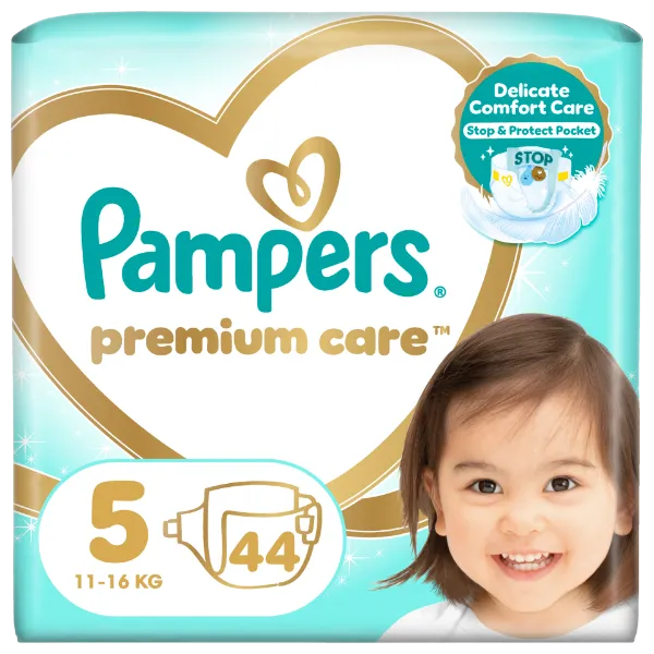 Pampers Premium Care Pelenka, 5 Méret, 44 db, 11kg-16kg termékhez kapcsolódó kép