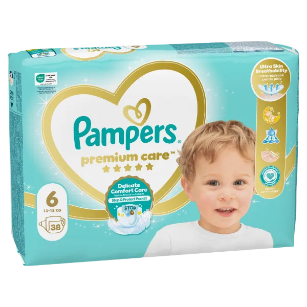 Pampers Premium Care Pelenka, 6 Méret, 38 db, 13kg+ termékhez kapcsolódó kép