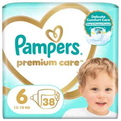 Pampers Premium Care Pelenka, 6 Méret, 38 db, 13kg+ termékhez kapcsolódó kép