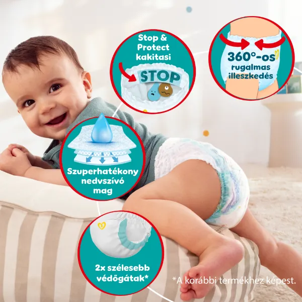 Pampers Pants Bugyipelenka, Méret: 8, 32 db pelenka, 17kg+ termékhez kapcsolódó kép