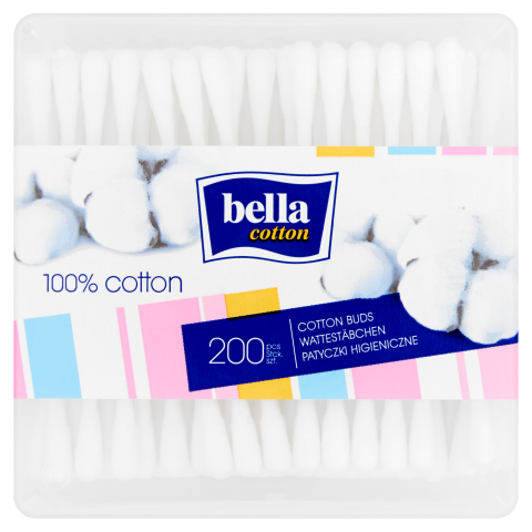 Bella fültisztító pálcika műanyag doboz 200db termékhez kapcsolódó kép