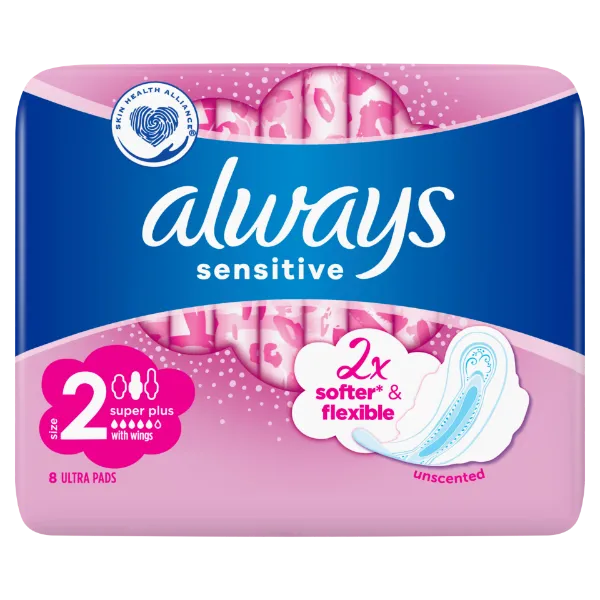 Always Ultra Sensitive Super Plus (2-es Méret) Egészségügyi Betét, 8 db termékhez kapcsolódó kép