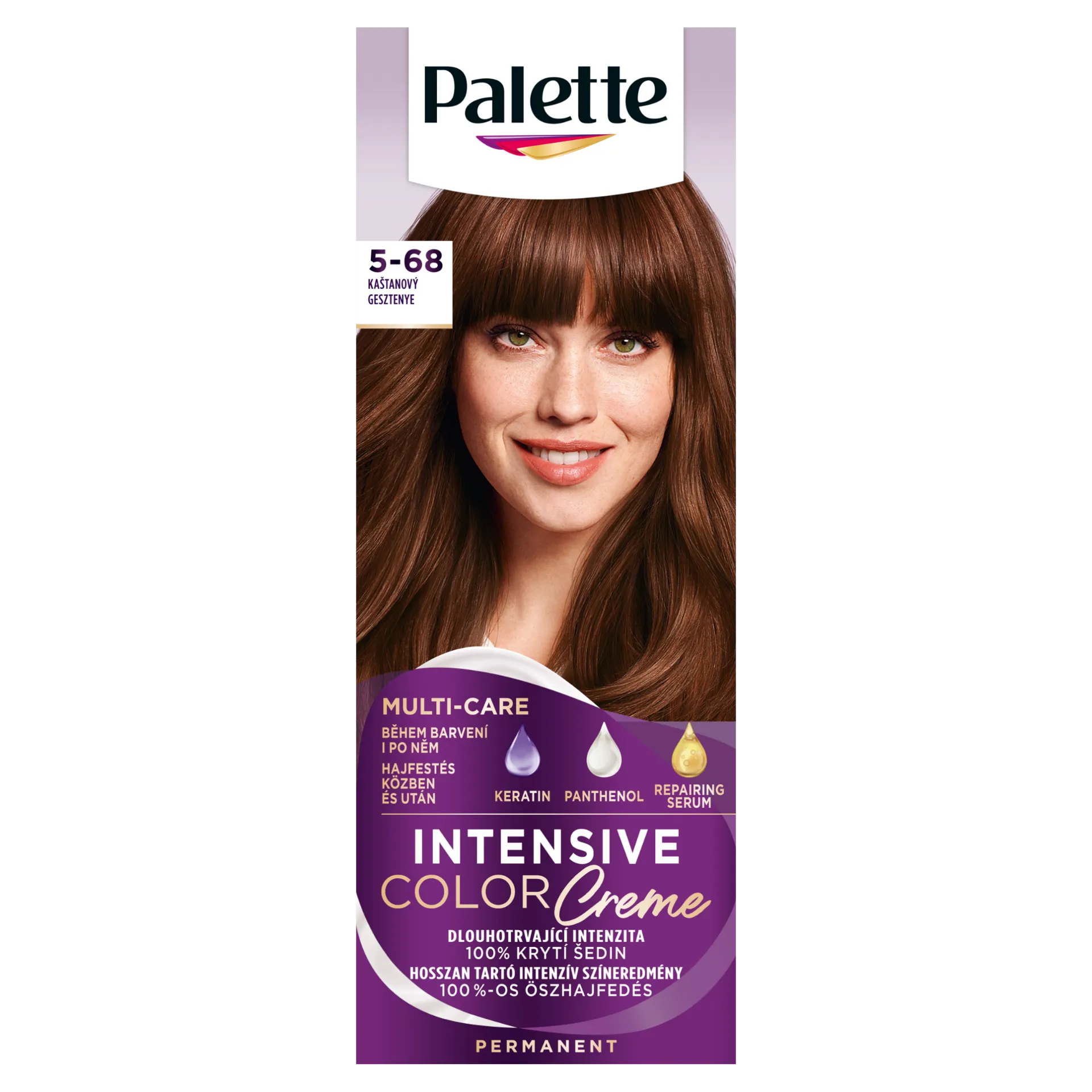 Palette Intensive Color Creme tartós hajfesték 5-68 gesztenye