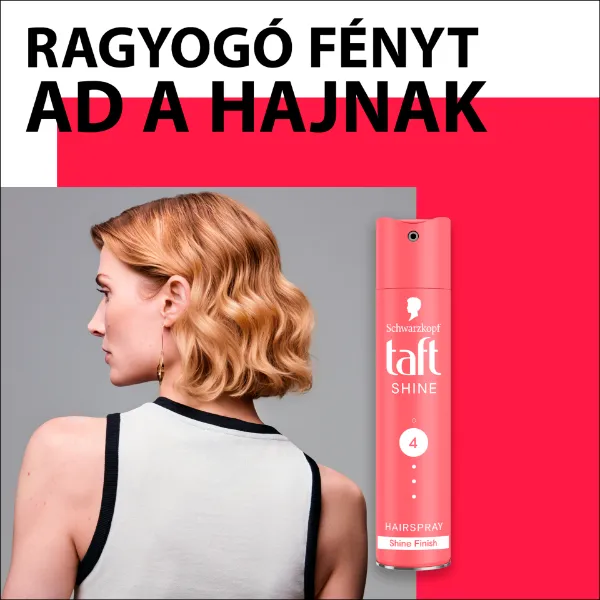 Taft Shine hajlakk minden hajtípusra 250 ml termékhez kapcsolódó kép