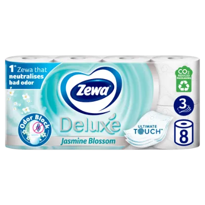 Zewa Deluxe Jasmine Blossom toalettpapír 3 rétegű 8 tekercs termékhez kapcsolódó kép