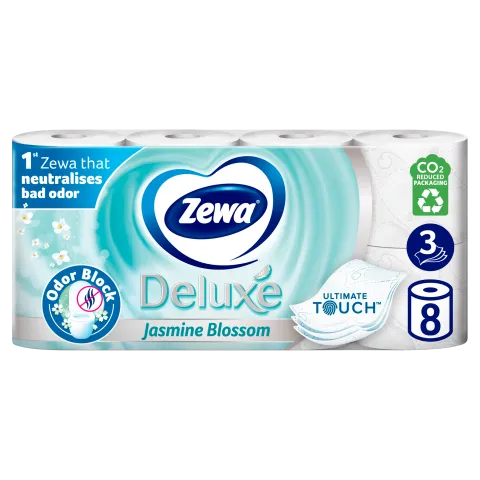 Zewa Deluxe Jasmine Blossom toalettpapír 3 rétegű 8 tekercs termékhez kapcsolódó kép