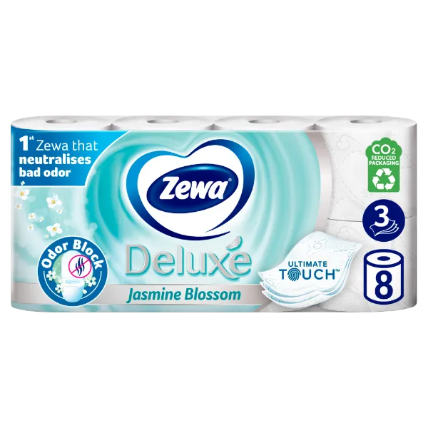 Zewa Deluxe Jasmine Blossom toalettpapír 3 rétegű 8 tekercs termékhez kapcsolódó kép