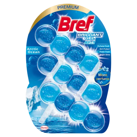 Bref Brilliant Gel Arctic Ocean WC frissítő 3 x 42 g termékhez kapcsolódó kép