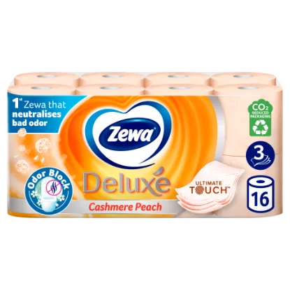Zewa Deluxe Cashmere Peach toalettpapír 3 rétegű 16 tekercs termékhez kapcsolódó kép