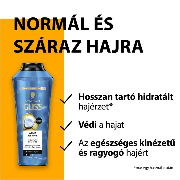 Gliss Aqua Revive hidratáló sampon hylauron komplex-szel normál és száraz hajra 250 ml termékhez kapcsolódó kép