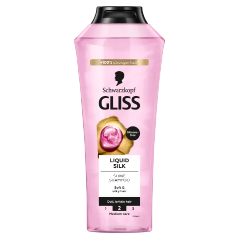 Gliss Liquid Silk sampon ceramidokkal és selyemmel, törékeny és fakó hajra 400 ml termékhez kapcsolódó kép