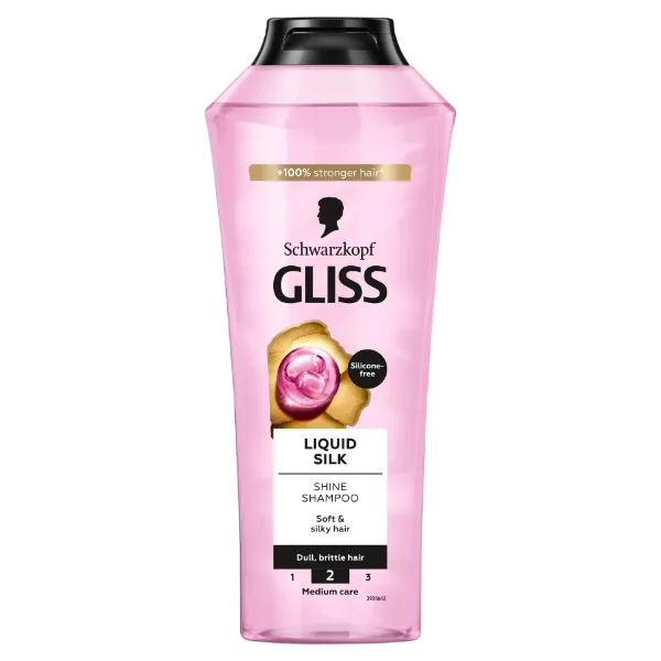 Gliss Liquid Silk sampon ceramidokkal és selyemmel, törékeny és fakó hajra 400 ml termékhez kapcsolódó kép