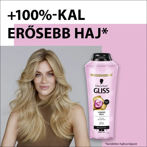 Gliss Liquid Silk sampon ceramidokkal és selyemmel, törékeny és fakó hajra 400 ml termékhez kapcsolódó kép