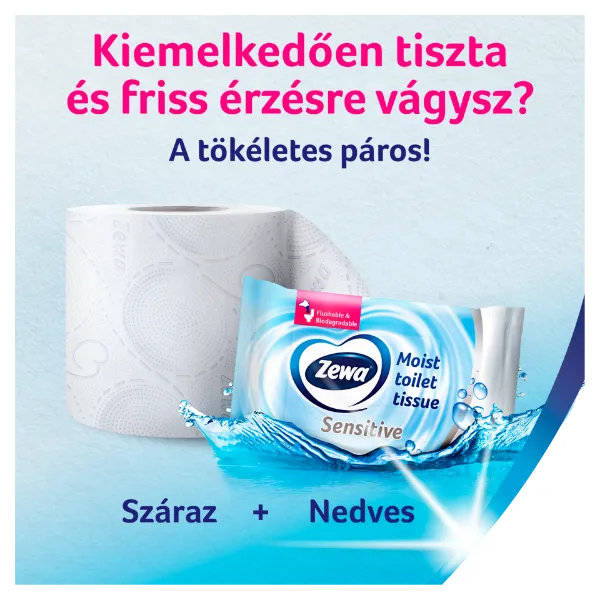 Zewa Deluxe Delicate Care 3 rétegű toalettpapír 8 tekercs termékhez kapcsolódó kép