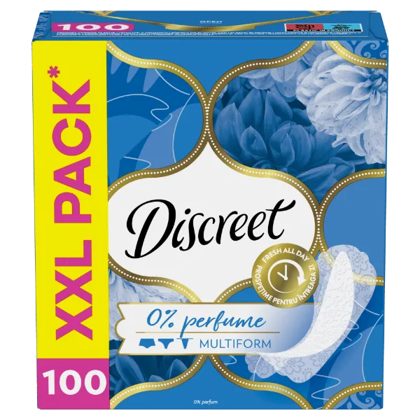 Discreet Légáteresztő Multiform illatmentes Tisztasági Betétek x100 termékhez kapcsolódó kép