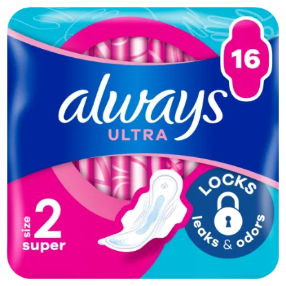 Always Ultra Super (2-es méret) Szárnyas Egészségügyi Betét, 16 Db termékhez kapcsolódó kép