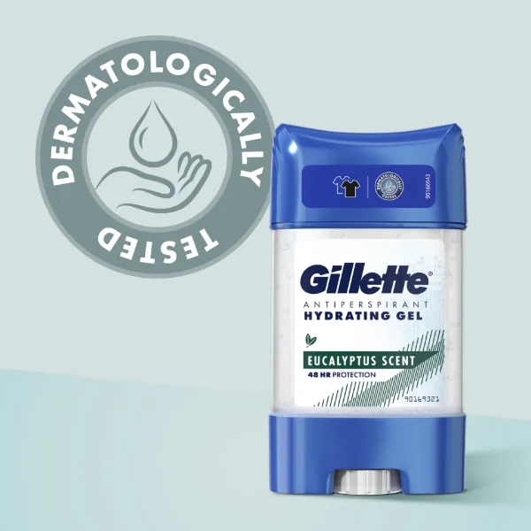 Gillette Eukaliptusz Izzadásgátló Dezodor Hidratáló Gél Férfiaknak termékhez kapcsolódó kép