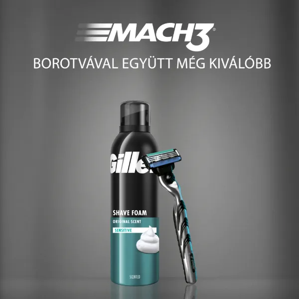 Gillette Classic Sensitive Borotvahab, Érzékeny Bőrre, 300ml termékhez kapcsolódó kép