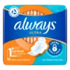 Always Ultra Normal (1-es méret) Szárnyas Egészségügyi Betét, 10 Db termékhez kapcsolódó kép