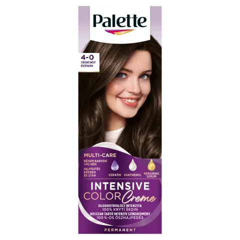 Palette Intensive Color Creme tartós hajfesték 4-0 középbarna termékhez kapcsolódó kép