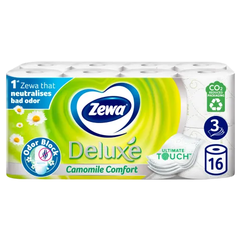 Zewa Deluxe Camomile Comfort toalettpapír 3 rétegű 16 tekercs termékhez kapcsolódó kép