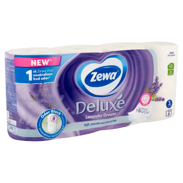 Zewa Deluxe Lavender Dreams toalettpapír 3 rétegű 8 tekercs termékhez kapcsolódó kép