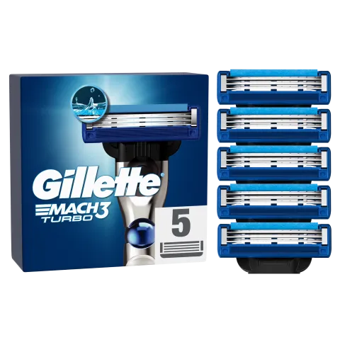 Gillette Mach3 Turbo Borotvabetétek Férfi Borotvához, 5 db Borotvabetét termékhez kapcsolódó kép