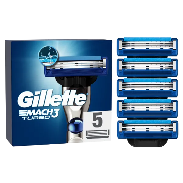 Gillette Mach3 Turbo Borotvabetétek Férfi Borotvához, 5 db Borotvabetét termékhez kapcsolódó kép