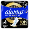 Always Ultra Secure Night (4-es Méretű) Szárnyas Betét Egészségügyi Betét, 12 Db termékhez kapcsolódó kép