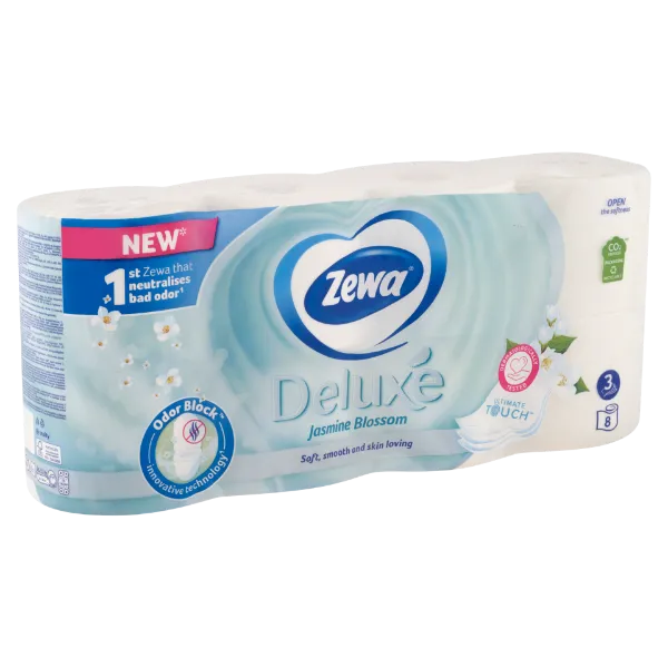 Zewa Deluxe Jasmine Blossom toalettpapír 3 rétegű 8 tekercs termékhez kapcsolódó kép