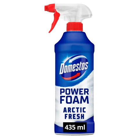 Domestos Power Foam Arctic Fresh WC és fürdőszoba tisztító hab 435 ml termékhez kapcsolódó kép