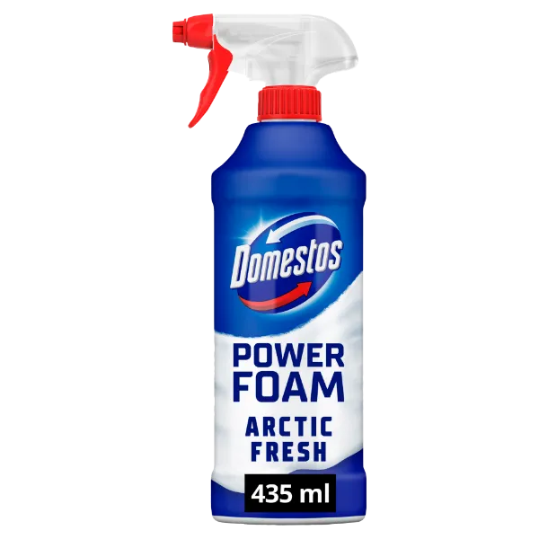 Domestos Power Foam Arctic Fresh WC és fürdőszoba tisztító hab 435 ml termékhez kapcsolódó kép