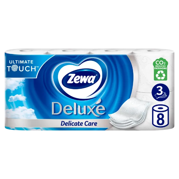 Zewa Deluxe Delicate Care 3 rétegű toalettpapír 8 tekercs termékhez kapcsolódó kép