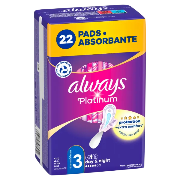Always Platinum Day & Night Szárnyas Egészségügyi Betét, 22 db termékhez kapcsolódó kép